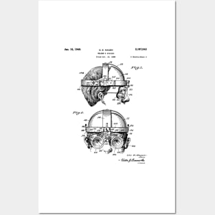 Welding Goggles Patent - Welder Art - Black And White Posters and Art